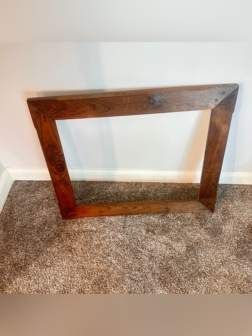 Large rustic wood frame 13.5x17.5” opening